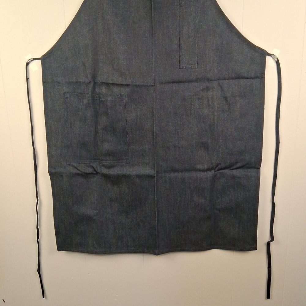 Denim Shop Apron Work Machine Pockets - Picture 4 of 8